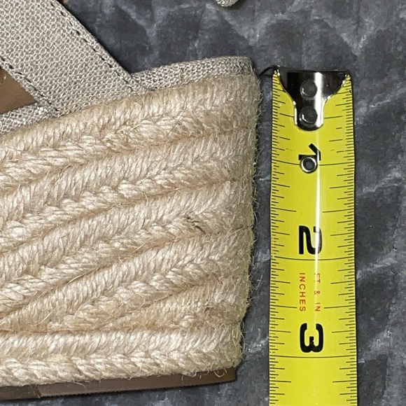 Lucky Brand Womens Mindra Tan Espadrille Wedge Sandal Size 9.5 M Open Toe Canvas - Picture 12 of 12